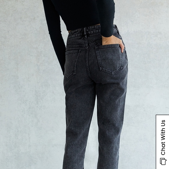 Pacsun Womens Mom Jeans Size 24 Mid Rise OFF BLACK NWT. - Picture 6 of 10